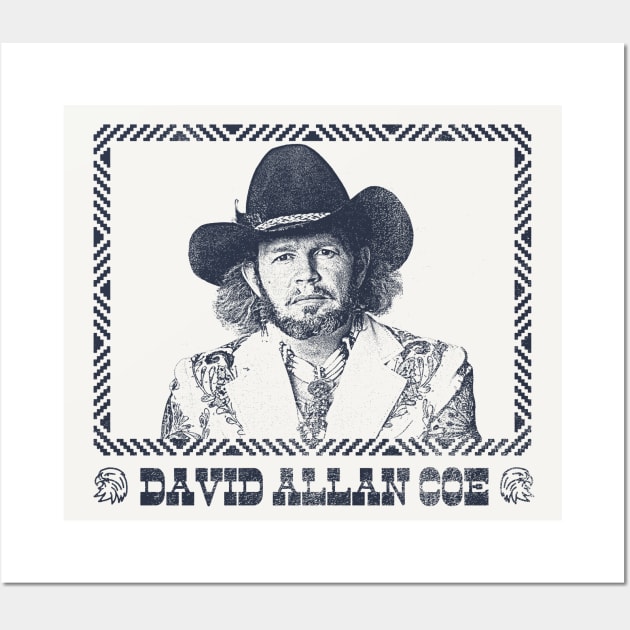 David Allan Coe //// Retro Style Fan Design Wall Art by DankFutura